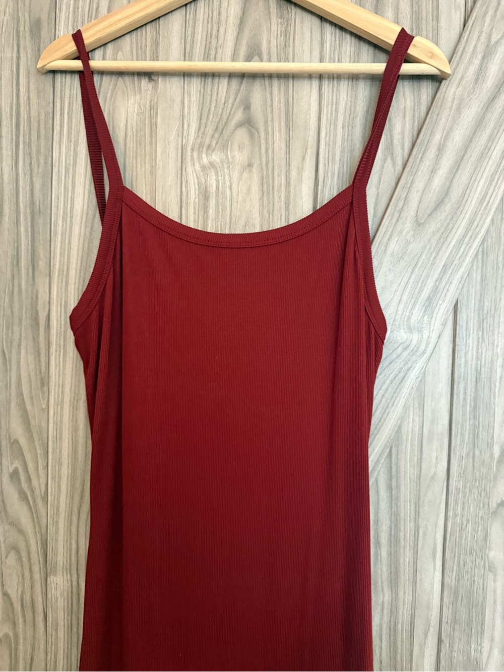 Women’s Spaghetti Strap Midi Dress - burgundy, XL - Picture 4 of 7
